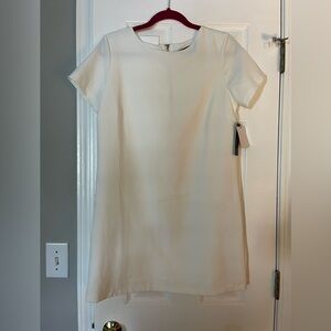 Lulu's Cream Short Sleeve Shift Dress